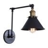 Industrial 1-Light Metal Cone Swing Arm Wall Lighting Fixture  |   Swing Arm Lights Swing Arm Lights Swing Arm Lights