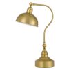 Industrial adjustable metal downbridge desk lamp with half dome metal shade  |   Desk Lamps Desk Lamps Antique Brass