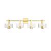 Innovations Lighting Striate – 4 Light 33″ Bath Vanity Light  |   Bathroom Lighting Bathroom Lighting Bathroom Lighting