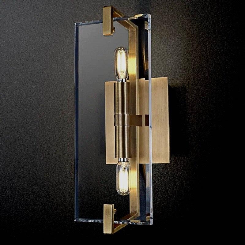 KAYLA Brass Wall Sconces, Crystal Wall Light fixtures, Sconces Wall Lighting Indoor for Bedrooms Bathroom Staircases (2 E12)  |   Flush Mount Wall Lights Flush Mount Wall Lights Flush Mount Wall Lights