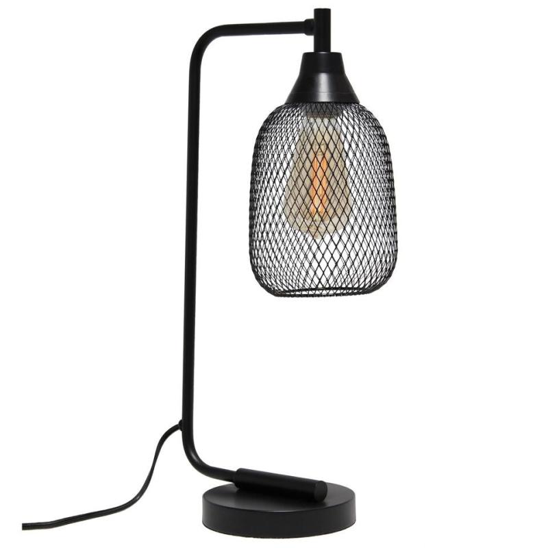 Lalia Home Industrial Mesh Desk Lamp – 9 x 5.75 x 19 (L x W x H)  |   Desk Lamps Desk Lamps Desk Lamps