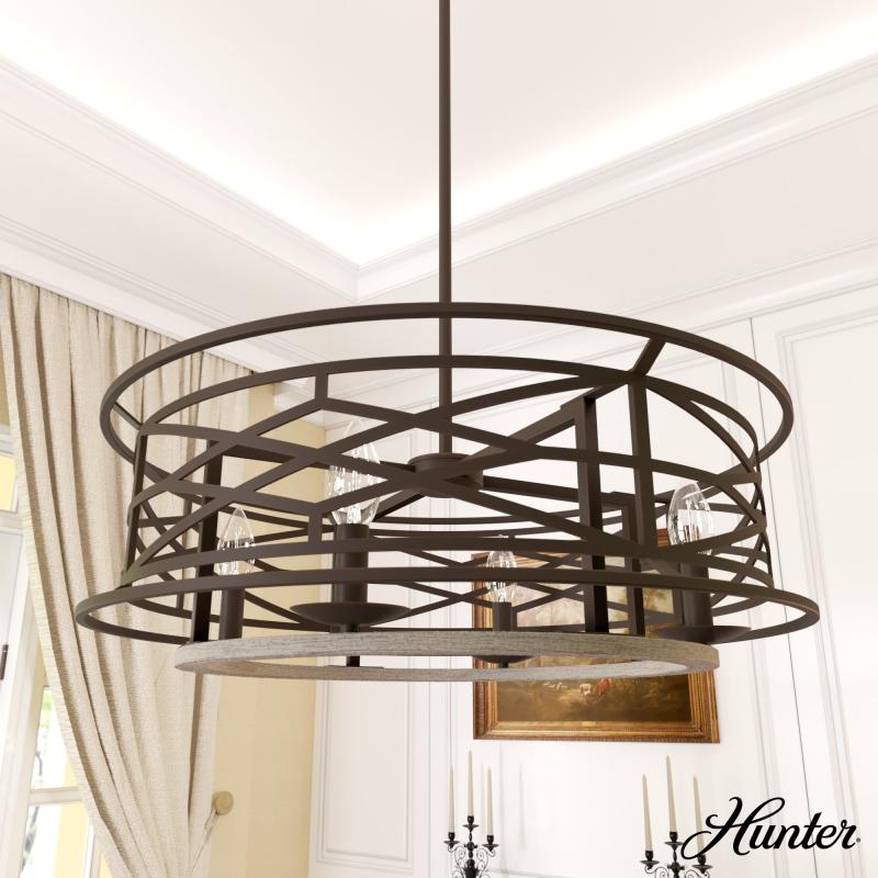 Langwood 4-Light Round Chandelier – Dining Room, Entry – Modern Farmhouse, Contemporary, Transitional  |   Chandeliers Chandeliers