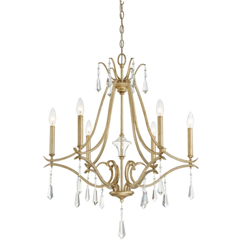 Laurel Estate 26.75-Inch Wide 6 Light Chandelier  |   Chandeliers Ceiling Lighting Chandeliers