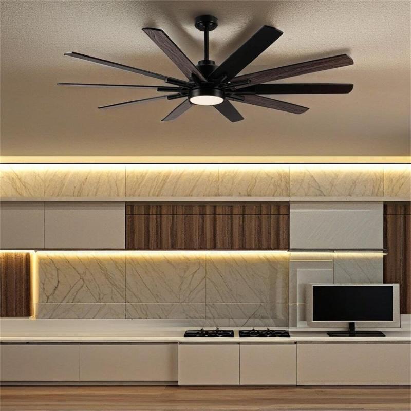 LED Large Black Double Finish Ceiling Fan with Remote Control  |   Ceiling Fans Ceiling Fans Ceiling Fans