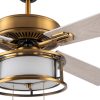 Lena Brass and Glass 52-Inch Ceiling Fan with Light – 52″ x 52″ x 12.5″/17.5″  |   Ceiling Fans Ceiling Fans Ceiling Fans