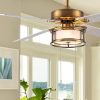 Lena Brass and Glass 52-Inch Ceiling Fan with Light – 52″ x 52″ x 12.5″/17.5″  |   Ceiling Fans Ceiling Fans Ceiling Fans