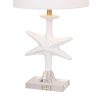 Lighting 28″ White Coastal Starfish Table Lamps With Crystal Base (Set of 2) 3-Way Switch  |   Lamp Sets Lamp Sets Lamp Sets