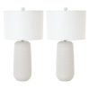 Lighting 30″ White Ceramic Stunning Classic Table Lamps (Set of 2) 3-Way Switch  |   Lamp Sets Lamp Sets Lamp Sets