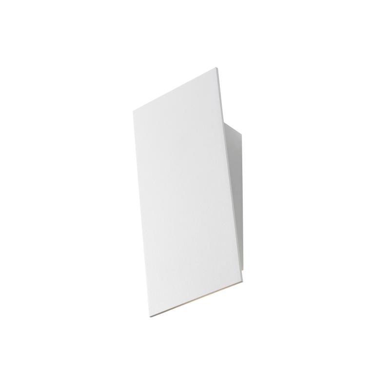 Lighting Angled Plane LED Textured White Narrow Sconce  |   Wall Sconces Wall Lighting Textured White