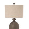 Lighting Coastal Farmhouse Brown Timeless Table Lamps with Linen Shade (Set of 2) 3-Way Switch  |   Lamp Sets Lamp Sets Brown