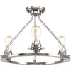 Lighting Debut Brushed Nickel 3-light Semi-flush Convertible Fixture  |   Semi-Flush Mount Ceiling Lights Ceiling Lighting Semi-Flush Mount Ceiling Lights