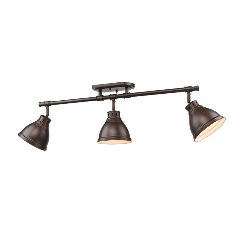 Lighting Duncan Rubbed Bronze 3-light Semi Flush Mount Track Light  |   Track Lighting Ceiling Lighting Track Lighting