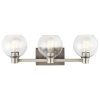 Lighting Harmony 3-Light Brushed Nickel Vanity Light  |   Bathroom Lighting Bathroom Lighting Bathroom Lighting