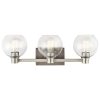 Lighting Harmony 3-Light Brushed Nickel Vanity Light  |   Bathroom Lighting Bathroom Lighting Bathroom Lighting