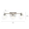 Lighting Harmony 3-Light Brushed Nickel Vanity Light  |   Bathroom Lighting Bathroom Lighting Bathroom Lighting