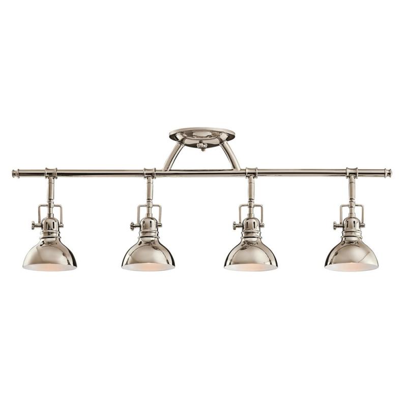 Lighting Hatteras Bay Collection 4-light Polished Nickel Halogen Rail Light  |   Track Lighting Ceiling Lighting Track Lighting