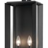 Lighting Kroft 28 in. 2-Light Textured Black Outdoor Wall Sconce  |   Outdoor Wall Lighting Outdoor Wall Lighting Outdoor Wall Lighting