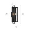 Lighting Kroft 28 in. 2-Light Textured Black Outdoor Wall Sconce  |   Outdoor Wall Lighting Outdoor Wall Lighting Outdoor Wall Lighting