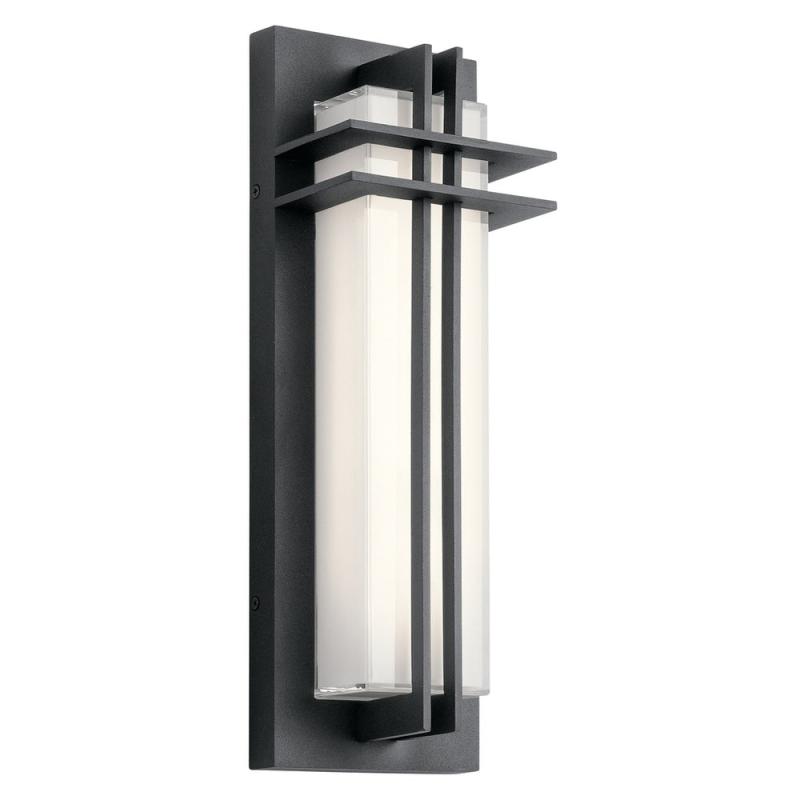 Lighting Manhattan Collection 1-light Textured Black Outdoor LED Wall Sconce  |   Outdoor Wall Lighting Outdoor Wall Lighting Outdoor Wall Lighting