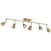 Lighting Sylvia 4-Light Rail Light Brushed Natural Brass  |   Track Lighting Ceiling Lighting Track Lighting