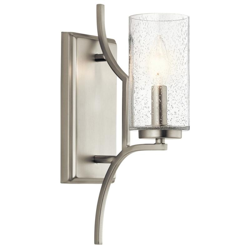 Lighting Vara Collection 1-light Brushed Nickel Wall Sconce  |   Wall Sconces Wall Lighting Wall Sconces