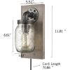 Limoux Rustic Mason Jar Wall Sconce Hanging Wall Light, Plug-in  |   Step Lights Step Lights Step Lights