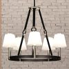 Luxury Lux Industrial Chandelier, 20″H x 25″W, with Industrial Chic Style, Dark Bronze & Satin Nickel,  |   Chandeliers Ceiling Lighting Chandeliers