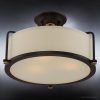 Luxury Minimalist Ceiling, 10.5″H x 17.5″W, with Modern Style, Estate Bronze, – 10.50″H x 17.50″W x 17.50″Dep  |   Semi-Flush Mount Ceiling Lights Ceiling Lighting Bronze