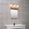 Lydia 3 Light 23″ Wide Bathroom Vanity Light with Frosted  |   Bathroom Lighting Bathroom Lighting Bathroom Lighting