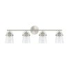 Madison 4-light Bath/ Vanity Fixture w/ Clear Seeded Glass  |   Bathroom Lighting Bathroom Lighting Bathroom Lighting