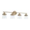 Madison 4-light Bath/ Vanity Fixture w/ Clear Seeded Glass  |   Bathroom Lighting Bathroom Lighting Bathroom Lighting