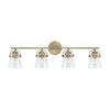 Madison 4-light Bath/ Vanity Fixture w/ Clear Seeded Glass  |   Bathroom Lighting Bathroom Lighting Bathroom Lighting