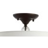 Marc Metal LED Semi Flush Mount, Oil Rubbed Bronze/White  |   Semi-Flush Mount Ceiling Lights Ceiling Lighting Chrome/Oil Rubbed Bronze