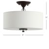 Marc Metal LED Semi Flush Mount, Oil Rubbed Bronze/White  |   Semi-Flush Mount Ceiling Lights Ceiling Lighting Chrome/Oil Rubbed Bronze