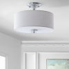 Marc Metal LED Semi Flush Mount, Oil Rubbed Bronze/White  |   Semi-Flush Mount Ceiling Lights Ceiling Lighting Chrome/Oil Rubbed Bronze