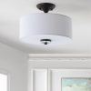 Marc Metal LED Semi Flush Mount, Oil Rubbed Bronze/White  |   Semi-Flush Mount Ceiling Lights Ceiling Lighting Chrome/Oil Rubbed Bronze