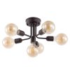 Marcel 20″ 6-Light Globe Farmhouse Modern Iron Bistro LED Semi Flush Mount, Oil Rubbed Bronze  |   Semi-Flush Mount Ceiling Lights Ceiling Lighting Oil Rubbed Bronze