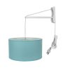 MAST Plug-In Wall Mount Pendant, 1 Light White Cord/Arm, Blue  |   Swing Arm Lights Swing Arm Lights Swing Arm Lights