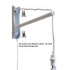 MAST Plug-In Wall Mount Pendant, 1 Light White Cord/Arm, Blue  |   Swing Arm Lights Swing Arm Lights Swing Arm Lights