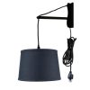 MAST Plug-In Wall Mount Pendant, 1 Light White Cord/Arm, Textured Blue  |   Swing Arm Lights Swing Arm Lights Swing Arm Lights