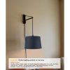 MAST Plug-In Wall Mount Pendant, 1 Light White Cord/Arm, Textured Blue  |   Swing Arm Lights Swing Arm Lights Swing Arm Lights