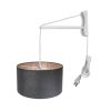 MAST Plug-In Wall Mount Pendant, 2 Light White Cord/Arm, Granite Gray  |   Swing Arm Lights Swing Arm Lights Swing Arm Lights