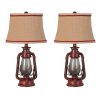 Metal and Glass Table Lamp (Set of 2)  |   Lamp Sets Lamp Sets Lamp Sets