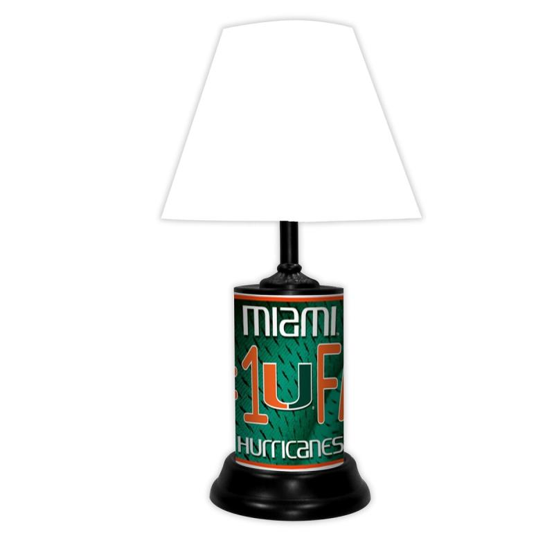 Miami Hurricanes Lamp-Wt – MIAMI Hurricanes  |   Desk Lamps Desk Lamps Desk Lamps