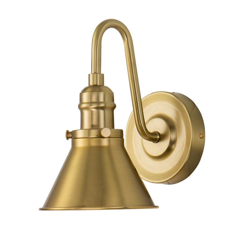 Midcentury Brass Bath Sconce  |   Wall Sconces Wall Lighting Aged Brass