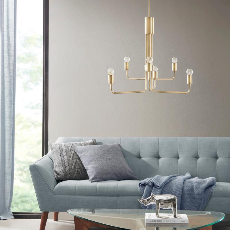 Milo 6-Light Metal Chandelier – Antique Brass  |   Chandeliers Ceiling Lighting Chandeliers