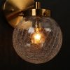 Modern 1-Light Gold Vantity Light Globe Glass Wall Sconces – W 5″ x D 7.5″ x H 8.7″  |   Bathroom Lighting Bathroom Lighting Bathroom Lighting