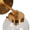 Modern 1-Light Gold Vantity Light Globe Glass Wall Sconces – W 5″ x D 7.5″ x H 8.7″  |   Bathroom Lighting Bathroom Lighting Bathroom Lighting