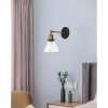 Modern 1-Light Swing Arm Wall Sconce with Cone Clear Glass Shade  |   Swing Arm Lights Swing Arm Lights Swing Arm Lights