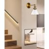 Modern 1-Light Swing Arm Wall Sconce with Cone Clear Glass Shade  |   Swing Arm Lights Swing Arm Lights Swing Arm Lights